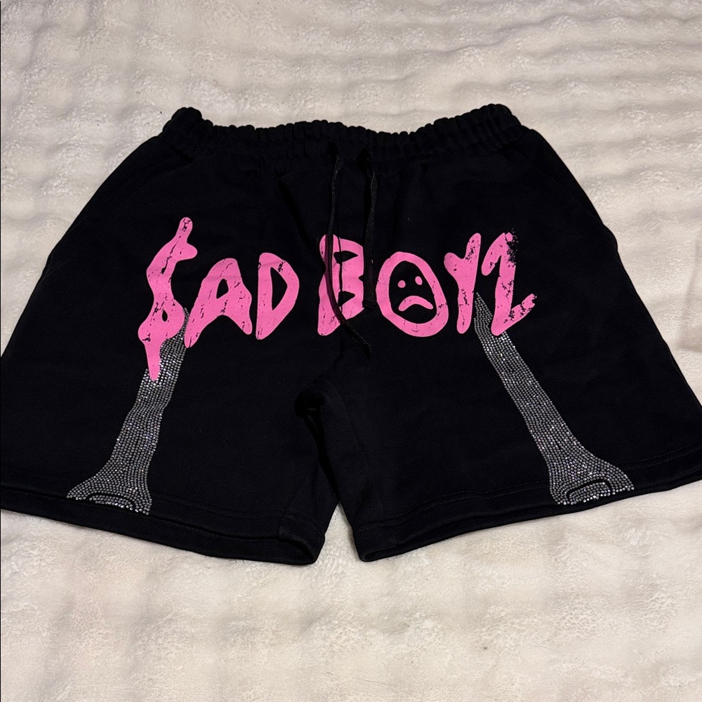 Size Small- NEW SAD BOYZ Dead Serious Shorts (UNISEX)